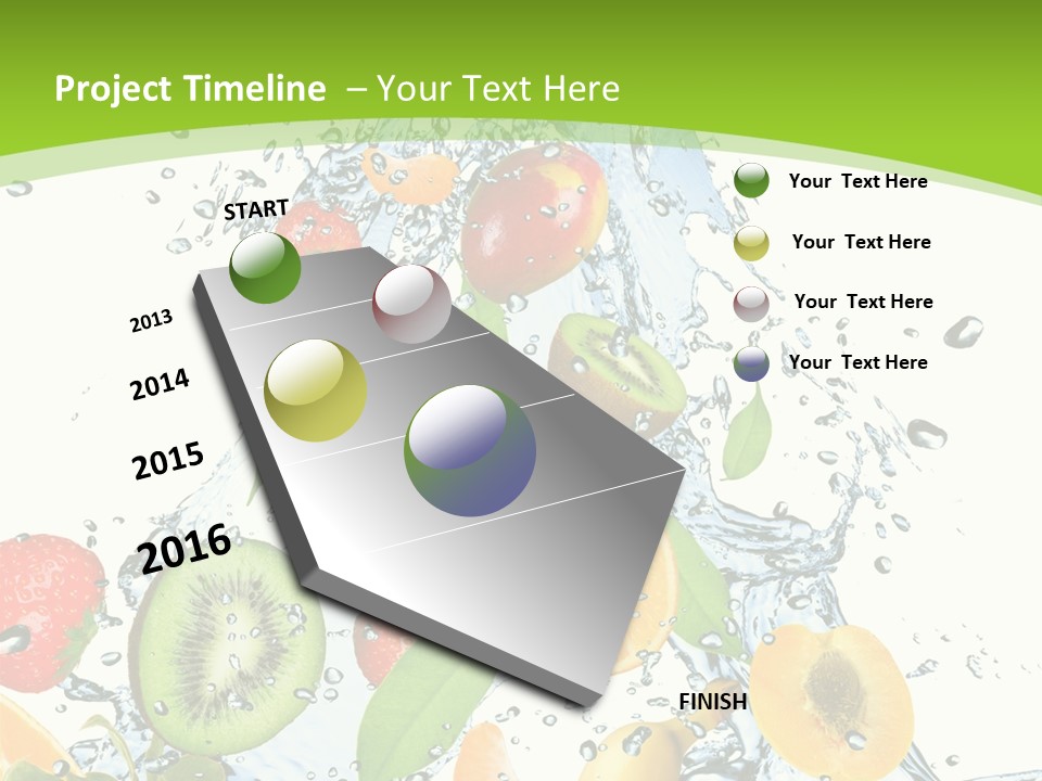 White Refreshment Banana PowerPoint Template