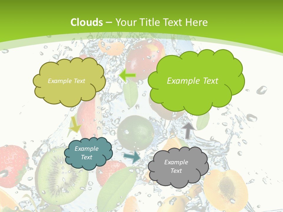 White Refreshment Banana PowerPoint Template