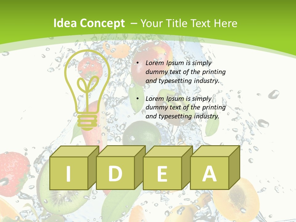 White Refreshment Banana PowerPoint Template