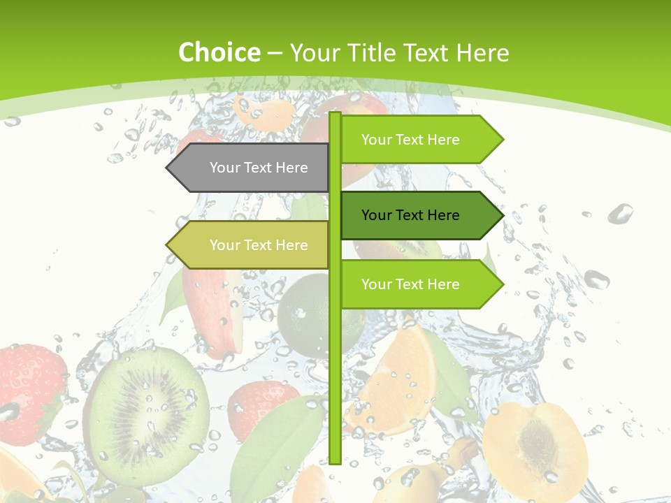 White Refreshment Banana PowerPoint Template