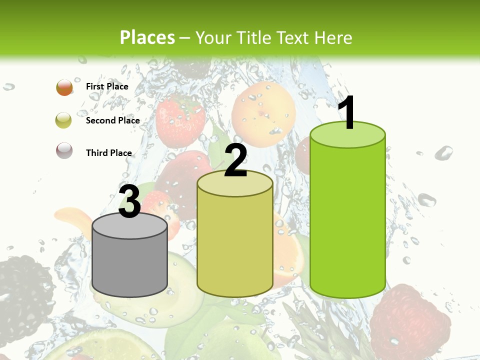 Splashing Fruit Kiwi PowerPoint Template