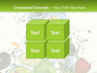 Splashing Fruit Kiwi PowerPoint Template
