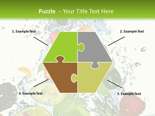 Splashing Fruit Kiwi PowerPoint Template