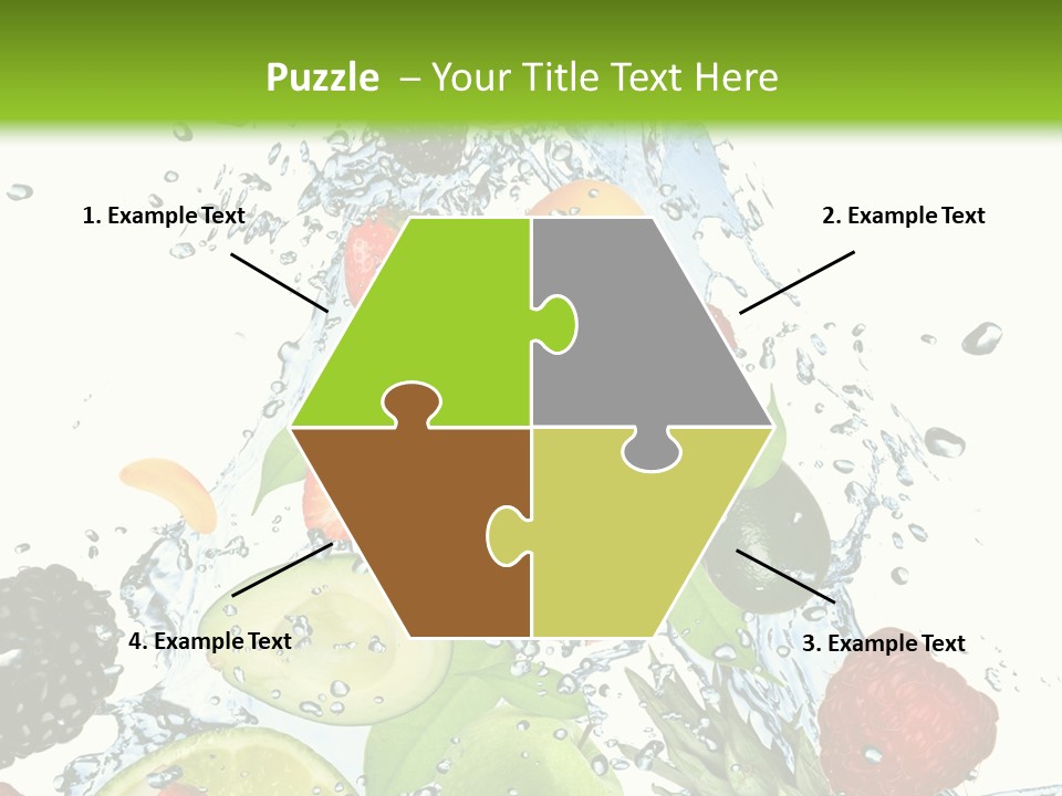 Splashing Fruit Kiwi PowerPoint Template