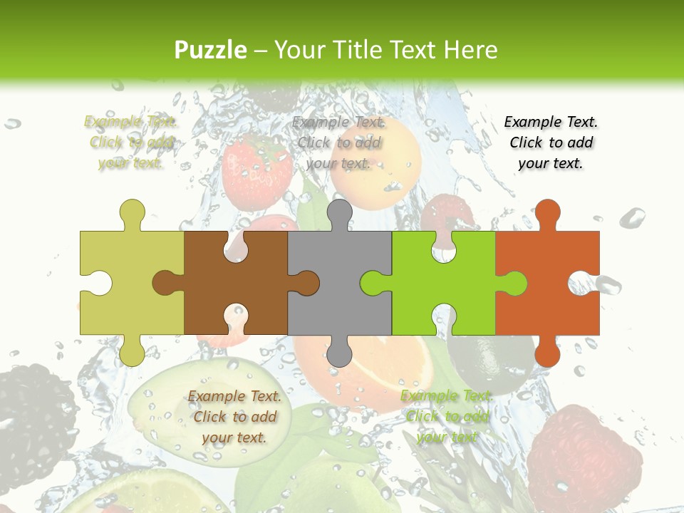 Splashing Fruit Kiwi PowerPoint Template