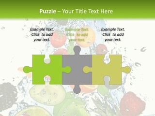 Splashing Fruit Kiwi PowerPoint Template