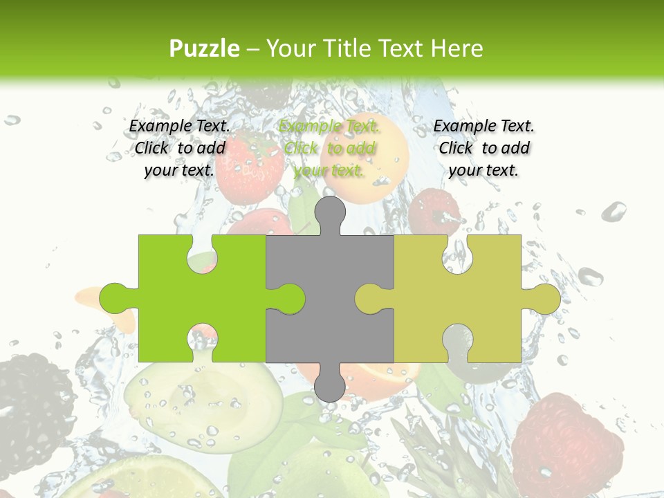 Splashing Fruit Kiwi PowerPoint Template