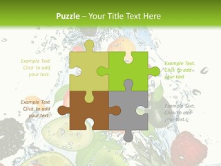 Splashing Fruit Kiwi PowerPoint Template