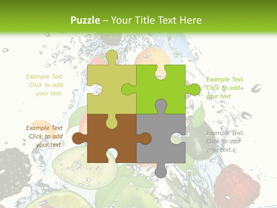 Splashing Fruit Kiwi PowerPoint Template