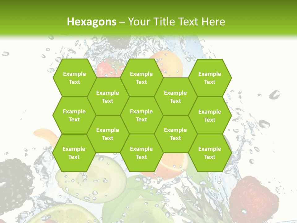 Splashing Fruit Kiwi PowerPoint Template