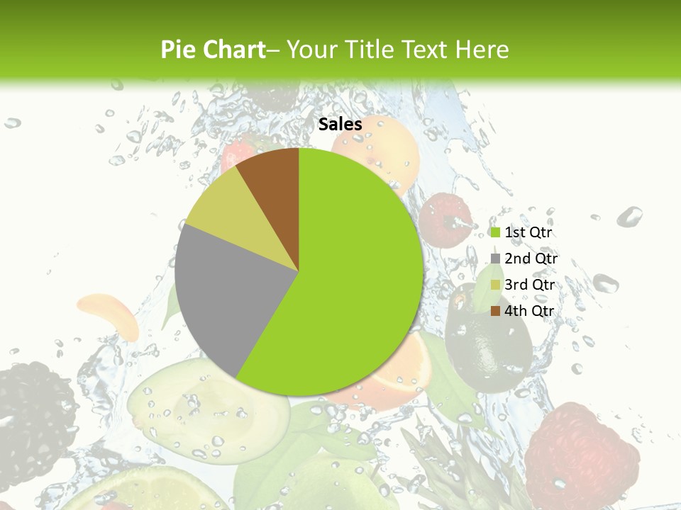 Splashing Fruit Kiwi PowerPoint Template