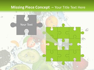 Splashing Fruit Kiwi PowerPoint Template