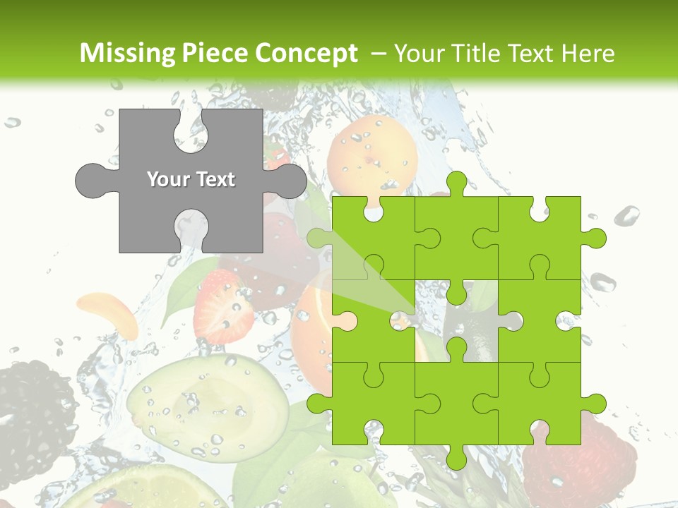 Splashing Fruit Kiwi PowerPoint Template