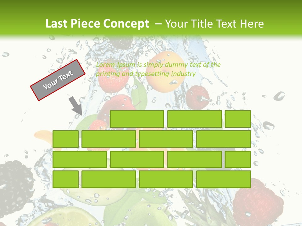Splashing Fruit Kiwi PowerPoint Template