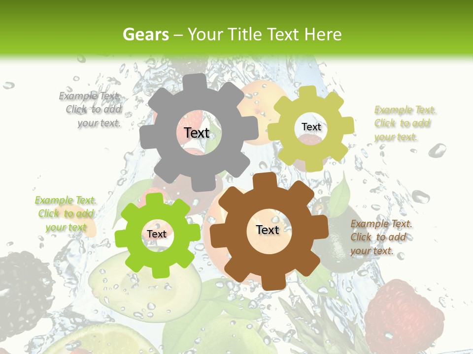 Splashing Fruit Kiwi PowerPoint Template