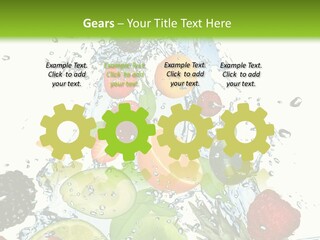 Splashing Fruit Kiwi PowerPoint Template