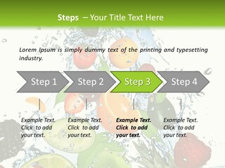 Splashing Fruit Kiwi PowerPoint Template