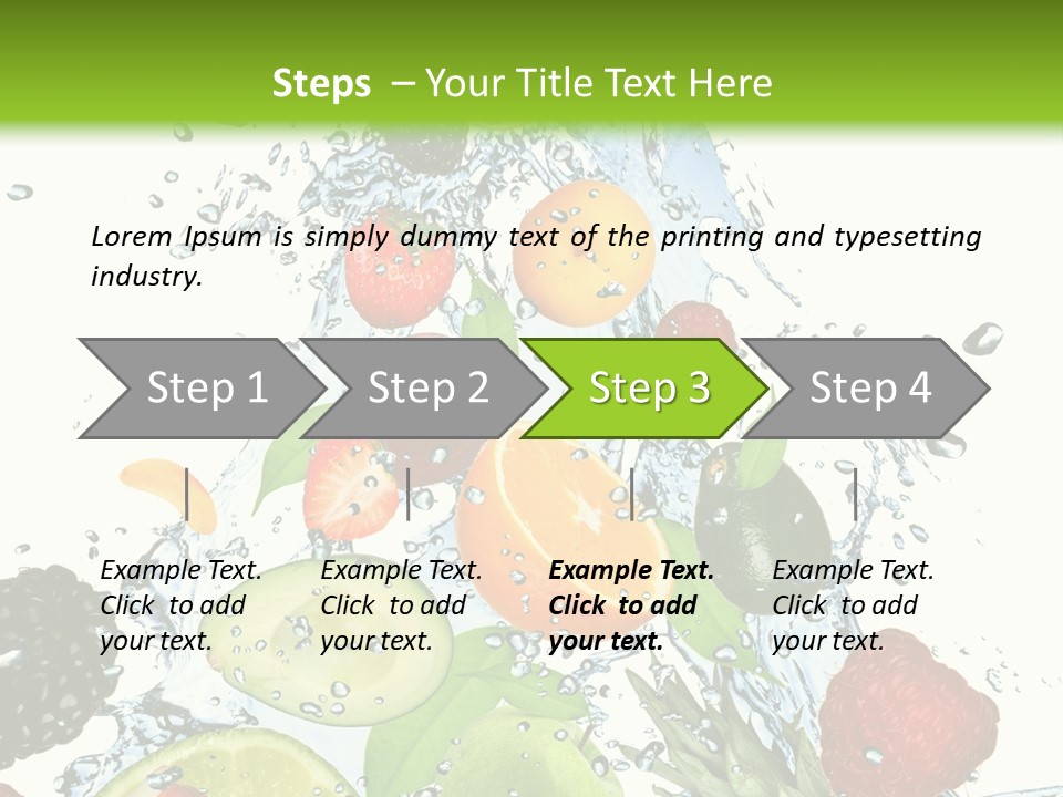 Splashing Fruit Kiwi PowerPoint Template