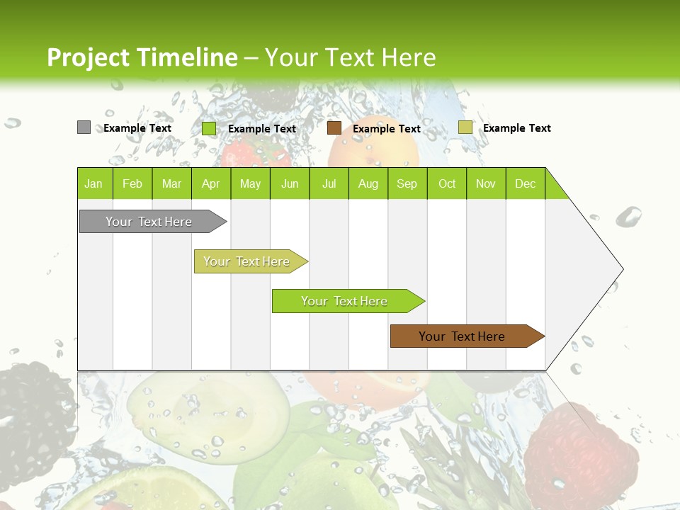 Splashing Fruit Kiwi PowerPoint Template