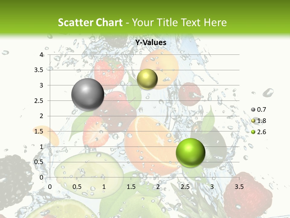 Splashing Fruit Kiwi PowerPoint Template