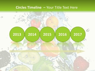 Splashing Fruit Kiwi PowerPoint Template