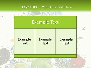 Splashing Fruit Kiwi PowerPoint Template