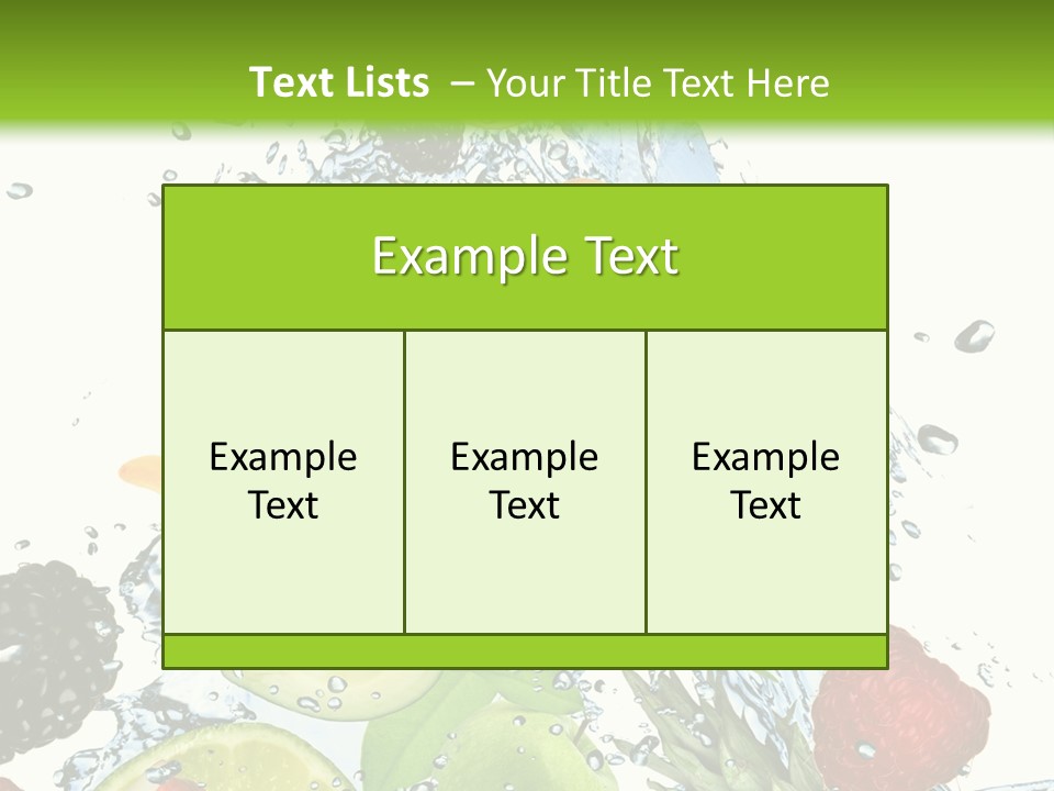 Splashing Fruit Kiwi PowerPoint Template