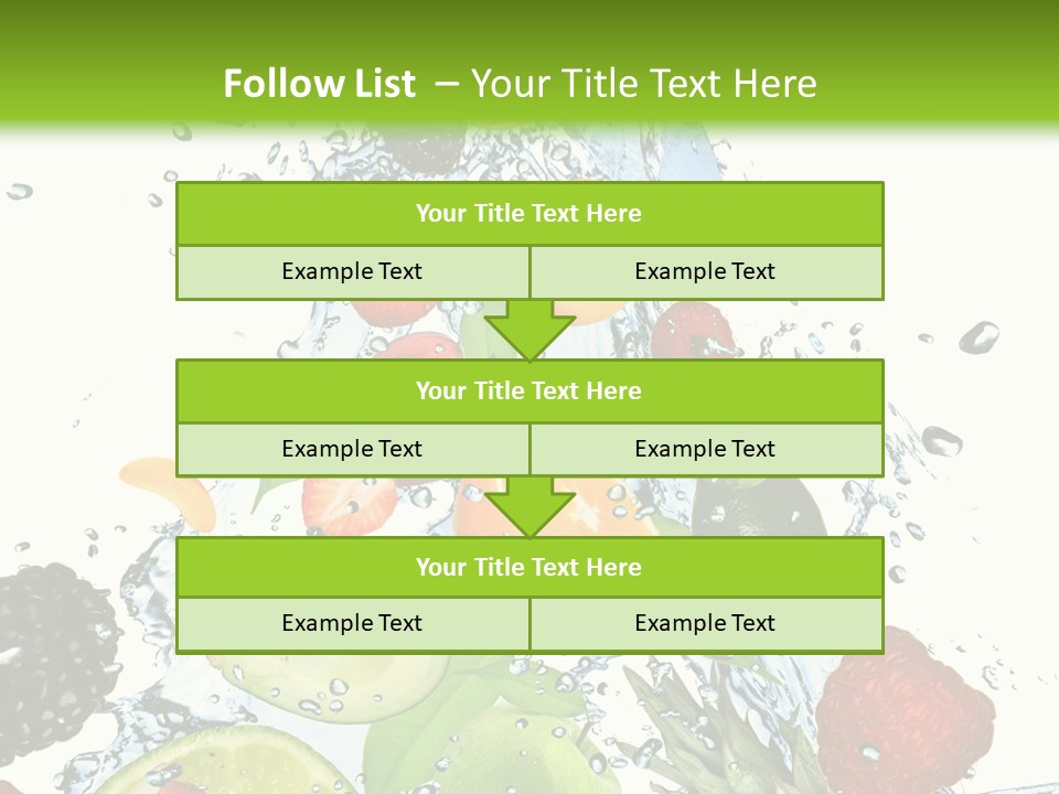 Splashing Fruit Kiwi PowerPoint Template