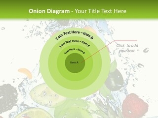 Splashing Fruit Kiwi PowerPoint Template
