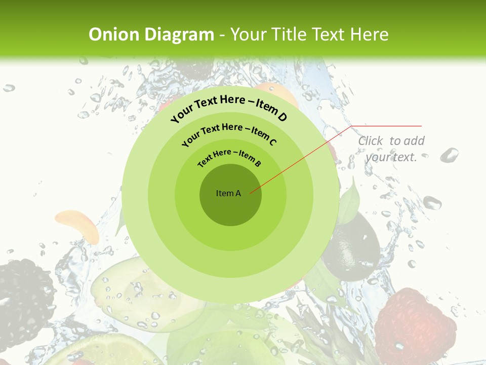 Splashing Fruit Kiwi PowerPoint Template