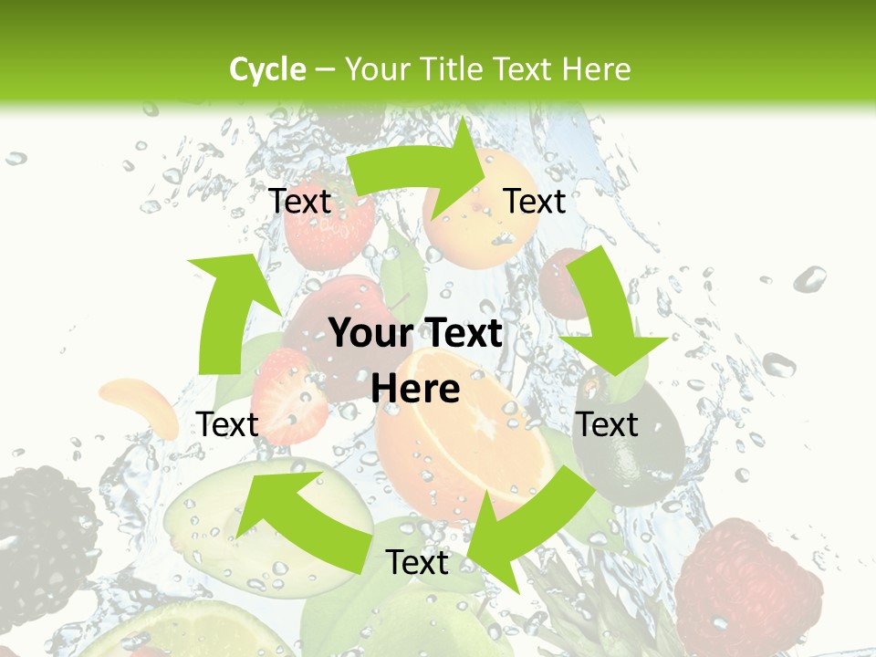 Splashing Fruit Kiwi PowerPoint Template