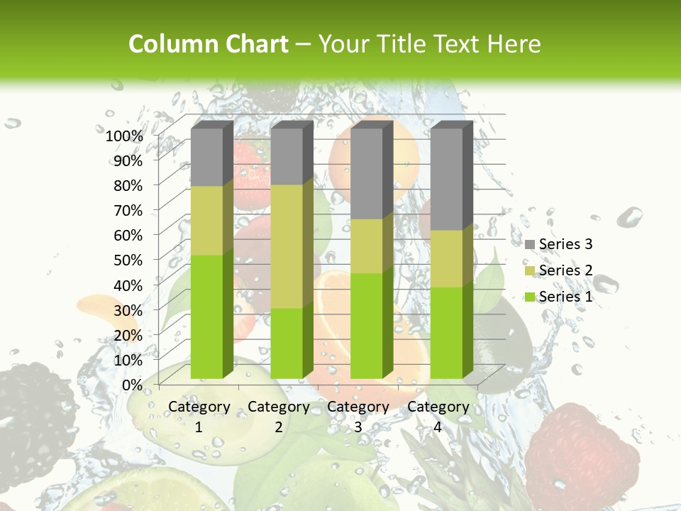 Splashing Fruit Kiwi PowerPoint Template