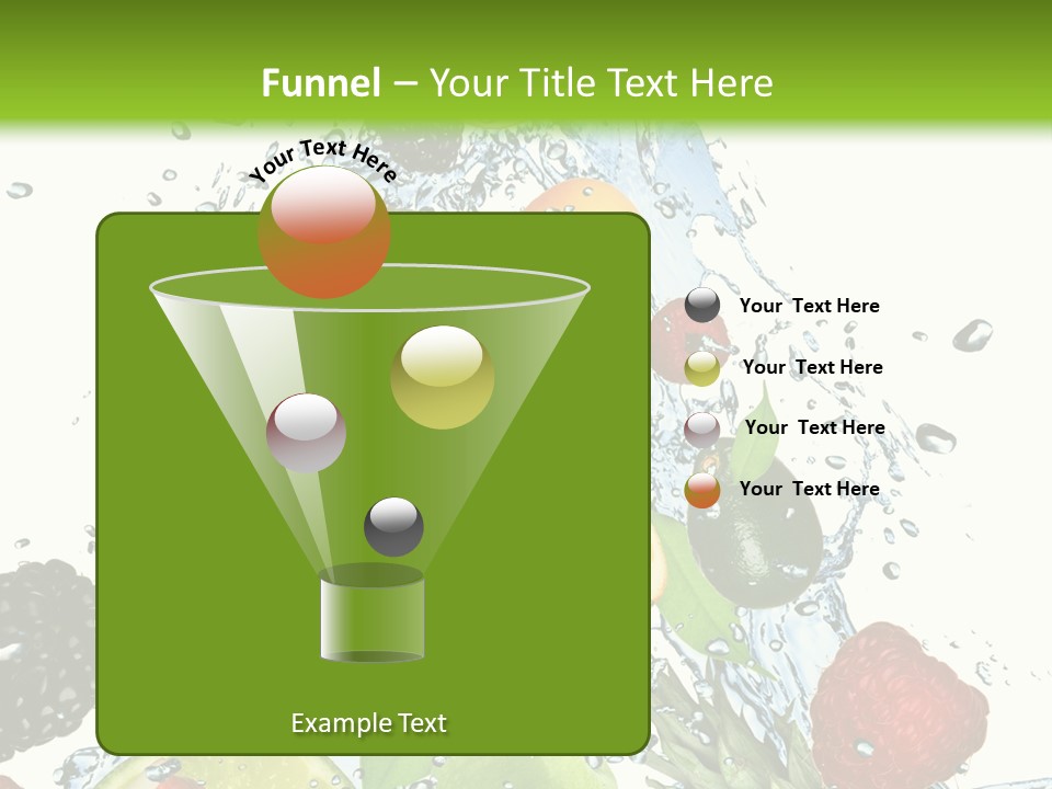 Splashing Fruit Kiwi PowerPoint Template