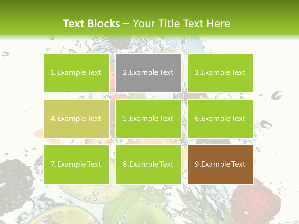Splashing Fruit Kiwi PowerPoint Template