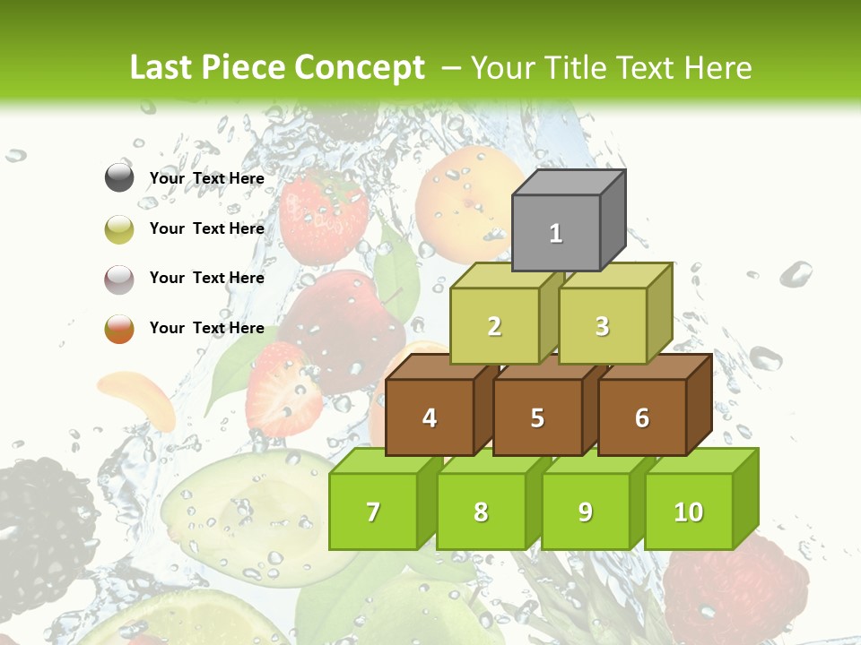 Splashing Fruit Kiwi PowerPoint Template