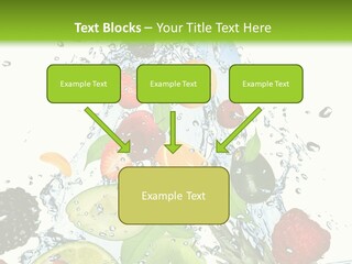 Splashing Fruit Kiwi PowerPoint Template