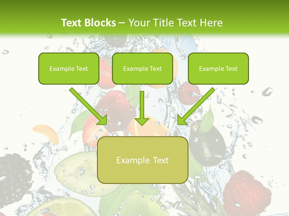 Splashing Fruit Kiwi PowerPoint Template