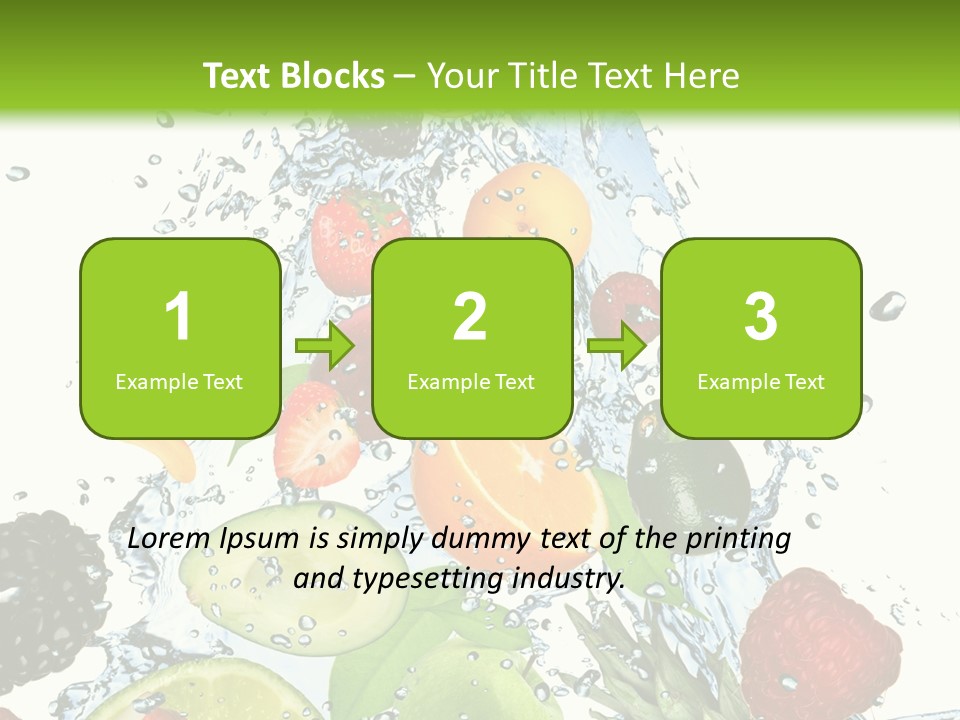 Splashing Fruit Kiwi PowerPoint Template