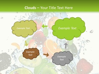 Splashing Fruit Kiwi PowerPoint Template