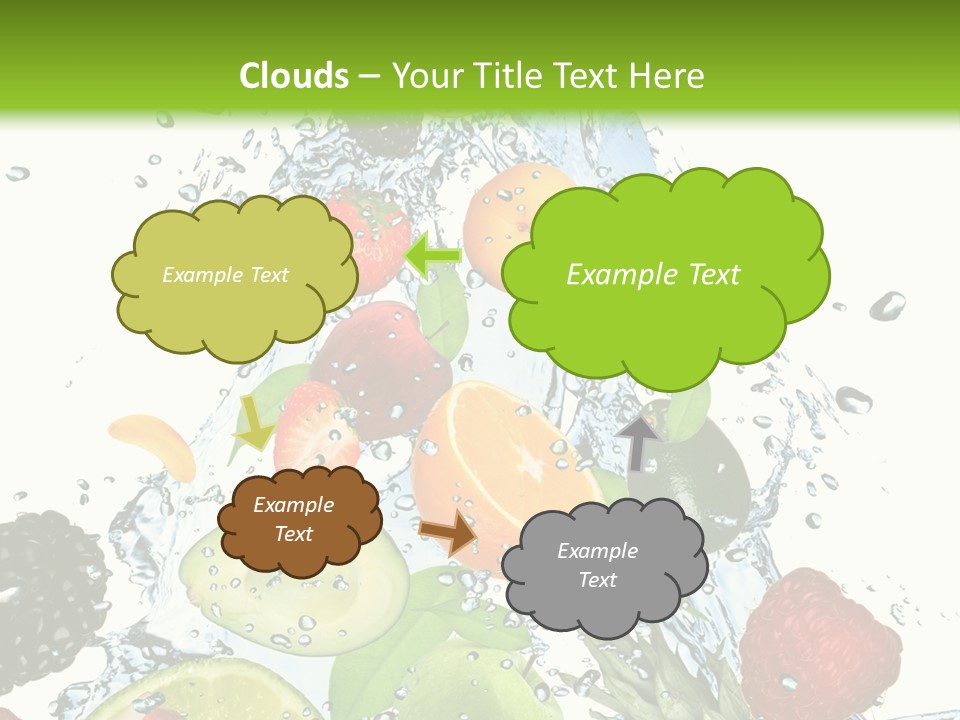 Splashing Fruit Kiwi PowerPoint Template