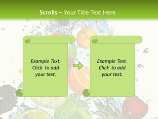 Splashing Fruit Kiwi PowerPoint Template
