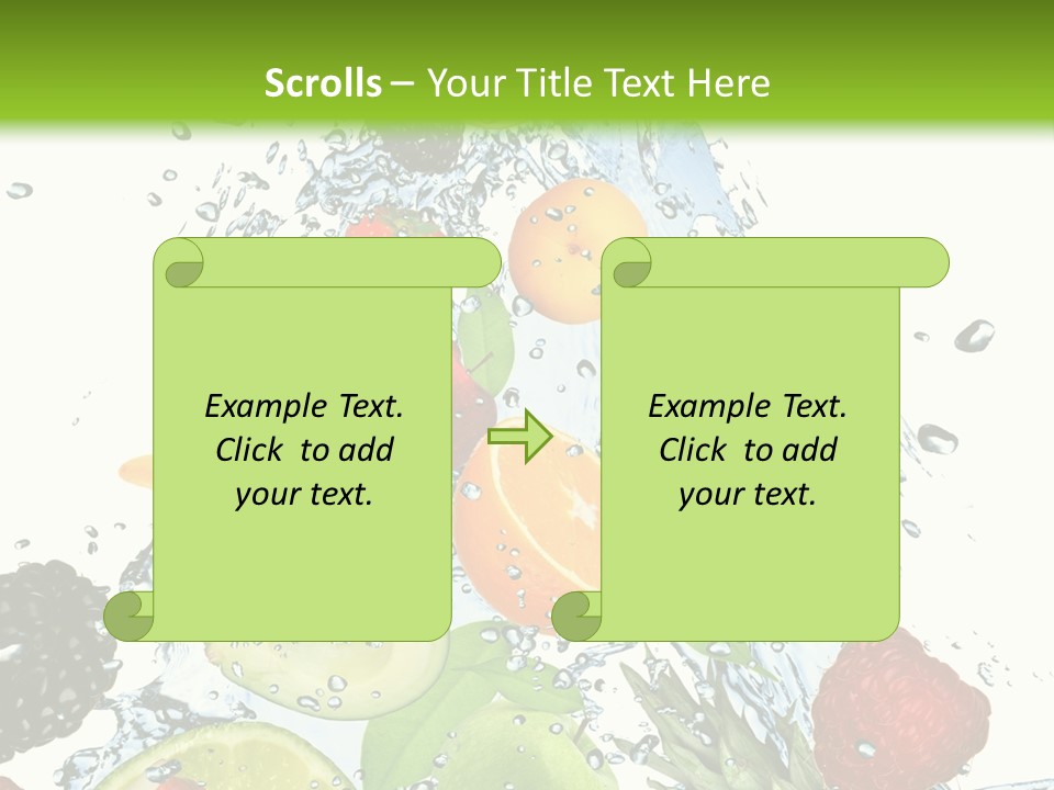 Splashing Fruit Kiwi PowerPoint Template