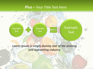 Splashing Fruit Kiwi PowerPoint Template
