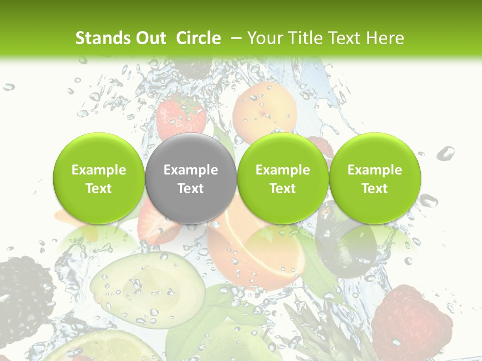 Splashing Fruit Kiwi PowerPoint Template