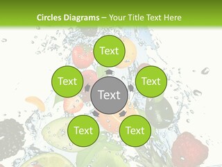 Splashing Fruit Kiwi PowerPoint Template