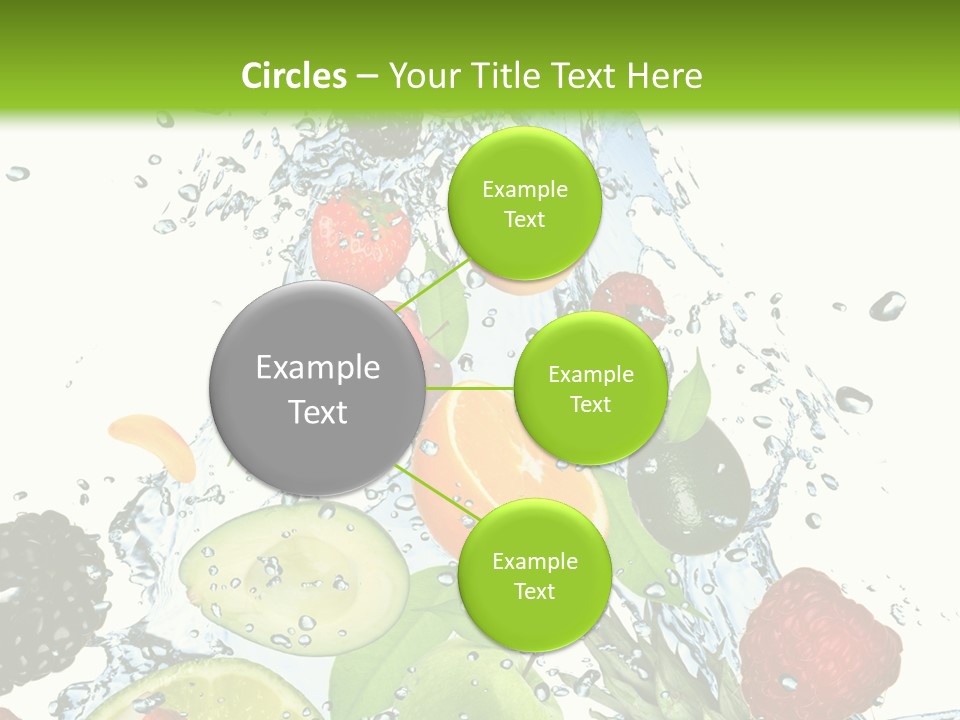 Splashing Fruit Kiwi PowerPoint Template