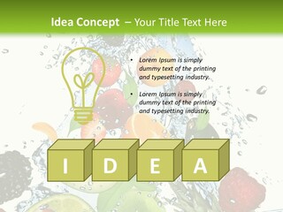 Splashing Fruit Kiwi PowerPoint Template