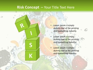 Splashing Fruit Kiwi PowerPoint Template