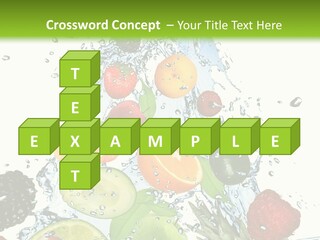 Splashing Fruit Kiwi PowerPoint Template