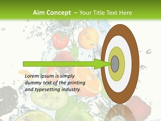 Splashing Fruit Kiwi PowerPoint Template